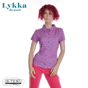 Z11.5 LYKKA DU NORD ANDY SPRING BOW BLUSE 03261-0013 FLAMINGO