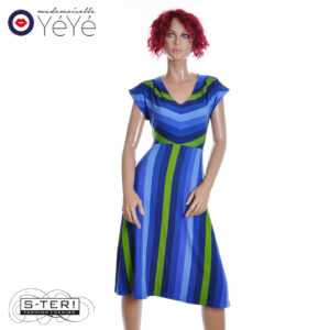 Z13.1 Mademoiselle Yéyé FRENCHY AFFAIR DRESS 61130 STRIPES BLUE