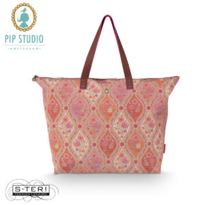 Z25.15 Pip Studio Tilda tote bag LARGE ORNAMENTO ORANGE 66x20x44 cm