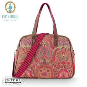 Z25.17 Pip Studio TOVY WEEKEND BAG SMALL JABALI RED 40X15X30 CM