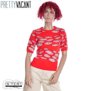 Z39.6  PRETTY VACANT FISH S/S KNIT TOP