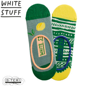 Z18.51 WHITE STUFF 2PACK LEMON NO SHOW SOCKS 446171 YELLOW MLT