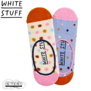 Z18.53 WHITE STUFF 2PACK STARBURST NO SHOW SOCKS 446170 PINK MLT