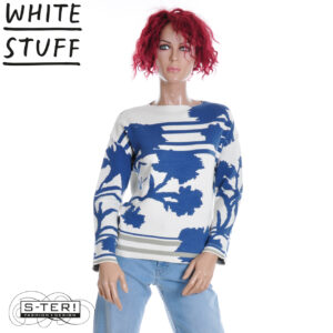 Z18.4 WHITE STUFF FABIA FLORAL JUMPER 445411 IVORY MLT