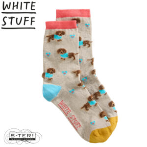 Z18.46 WHITE STUFF FLUFFY SAUSAGE ANKLE SOCK 445172 GREY MLT