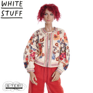 Z18.35 WHITE STUFF JOLIE EMBROIDERED JACKET 446233 IVORY MLT