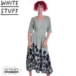 Z18.21 WHITE STUFF KATE MIDI DRESS 445278 GREEN PR