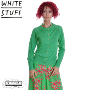Z18.30 WHITE STUFF LULU  CARDI 445897 MID GREEN