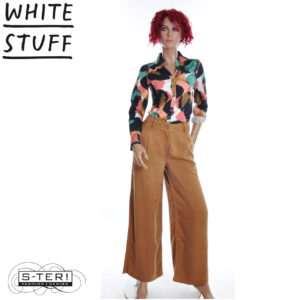 Z18.12 WHITE STUFF SASHA WIDE LEG TROUSER 445089 MID TAN