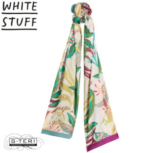 Z18.58 WHITE STUFF SOPHIE PRINTED SCARF 445101 IVORY PR