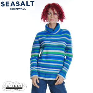 Z7.9 Seasalt Cornwall BRAQUE JUMPER CONCERTINA SHORE MULTI
