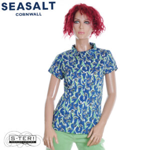 Z7.19 Seasalt Cornwall RUSHMAKER SHIRT PAINTY BLUEBELL DARK VOYAGE