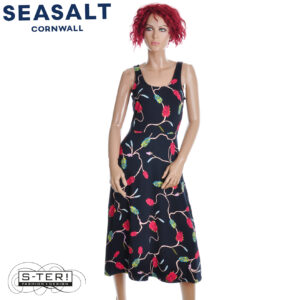 Z7.59 Seasalt Cornwall SUN GLEAM DRESS BOTTLEBRUSH MARITIME