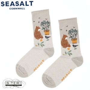 Z7.26 Seasalt Cornwall WOMENS BAMBOO ARTY SOCKS POTTING SHED ARAN