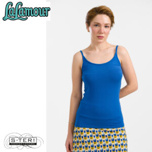 Z31.11 Lalamour HELLA SPAGETTI TOP  LASU26162 PLAIN BLUE