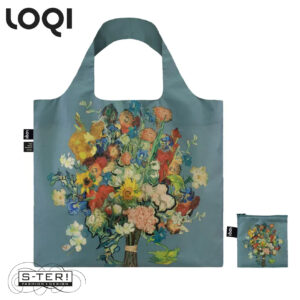 LOQI Bag LARGE BLUE FLOWER PATTERN RECYCLED