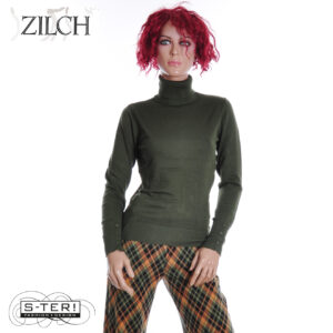 W21.15 ZILCH TOP HIGH NECK 252BAS20.139 dark green