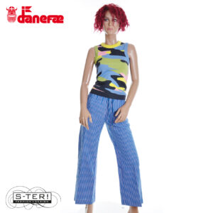 Z5.6 danefae DANENYNNE SEERSUCKER PANTS WARM BLUE LIGHT LILAC