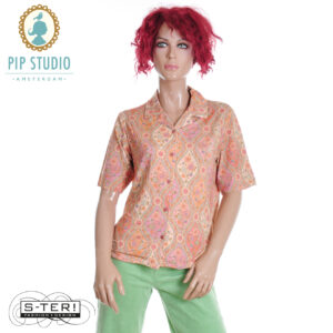 Z25.3 PIP STUDIO FLORA S/SL TOP ORNAMENTO ORANGE