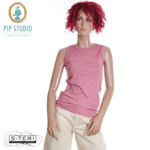 Z25.2 PIP STUDIO TRINITY SLEEVELESS TOP LITTLE SUMO STRIPE PINK