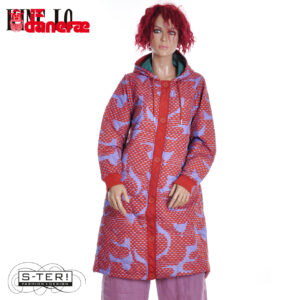 Z5.10 danefae DANEMEDDOW AOP THERMO COAT LIGHT LILAC CHILI HALFTONE