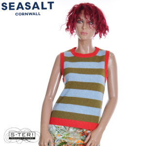 Z7.18 Seasalt Cornwall PINWELL VEST BRIGHT SHAPE SEAGRASS MIX