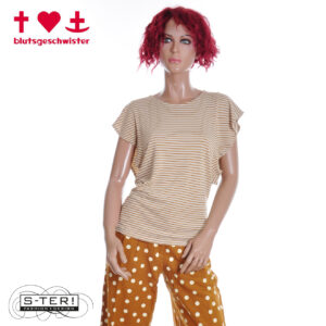 Z3.34 BLUTSGESCHWISTER VALANCE MARINE SHIRT 001261-040 delightful brown stripes