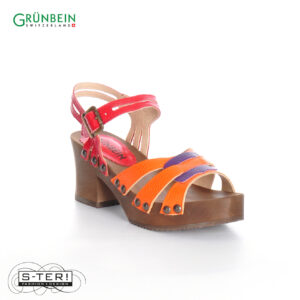Z28.2  Grunbein IDA 1217 CLOGS RED PURPLE ORANGE