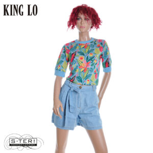 Z9.3 King Louie MARNIE SHORTS FESTA LIGHT DENIM BLUE TINT