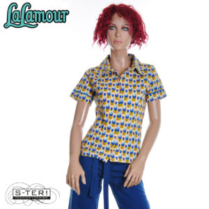 Z31.20 Lalamour SARA blouse S/SL LASU26362 ARTIFICIAL FLOWER