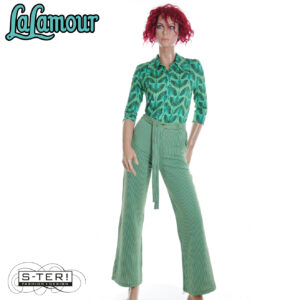 Z31.24 Lalamour SUE TROUSERS  LASU26403 SEERSUCKER GREEN