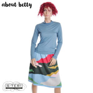 W37.12 ABOUT BETTY SARAH LANDSCAPE SKIRT AIRY BLUE