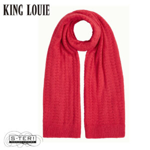W9.87  KING LOUIE 09119 SCARF AJOUR CARRE FIRE RED