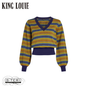 W9.73 KING LOUIE 10818 BELL TOP V NECK ROSEDALE MULTI COLOUR