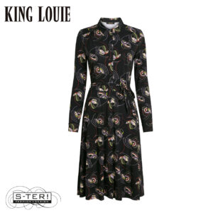 W9.77 KING LOUIE 10867 OLIVE DRESS DOLLY BLACK
