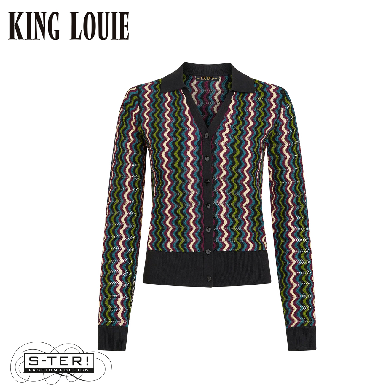 W9.60 KING LOUIE 10890 LENE CARDI WYLER BLACK