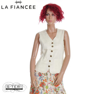 Z17.3 La Fiancee QUINGA GILET EFGQ2613 ECRU