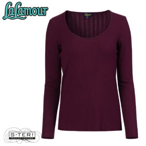 W31.7 LALAMOUR AW26210 ELLA TOP LS JERSEY RIB FIG