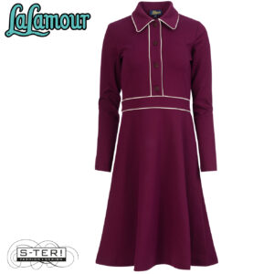 W31.13 LALAMOUR AW26313 FLOW DRESS PUNTA DI ROMA FIG
