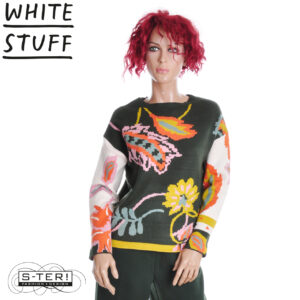 W18.63 WHITE STUFF 446743 FABIA FLORAL JUMPER GREEN MLT