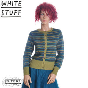 W18.71 WHITE STUFF 447461 LOIS FAIRISLE SPARKLE CARDI TEAL MLT