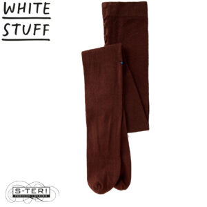 W18.89 WHITE STUFF 437179 PATTY PLAIN TIGHTS DEEP BROWN