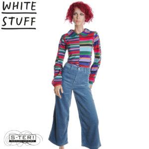 W18.65 WHITE STUFF 444239 TIA CORD WIDE LEG CROP DUS BLUE