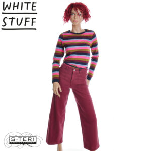 W18.62 WHITE STUFF 446870 TIA WIDE LEG CROP JEAN DARK PLUM
