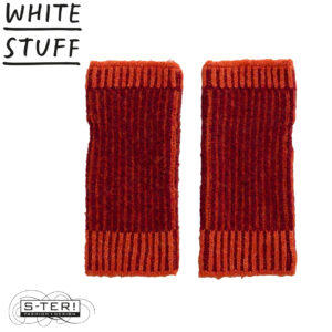 W18.101 WHITE STUFF 447379 TWO TONE RIBBED HAND WARMER ORANGE MLT