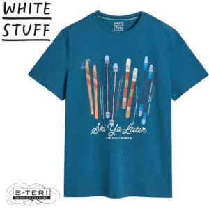 W18.79 WHITE STUFF 446855 ABERSOCH GRAFIC TEE TEAL PR