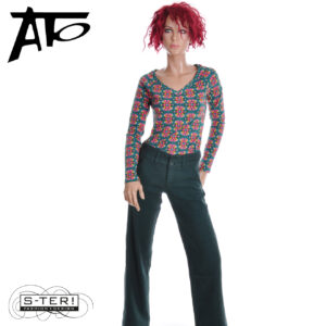 B1.18 Ato Berlin Hose Lilia CO/EL 19/061 GRN/BLK