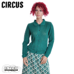 W37.2 CIRCUS CK230 CARDIGAN FOREST GREEN