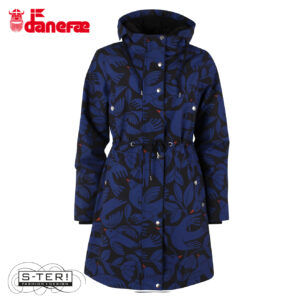 W5.2 danefae DANENORA AOP WINTER PARKA BLACK DEEP BLUE BIRDIEUP