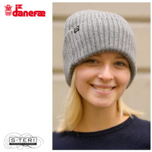 W5.13 danefae DANEWARM TOUGHTS MERINO WOOL GLITTER BEANIE HEATHER GREY